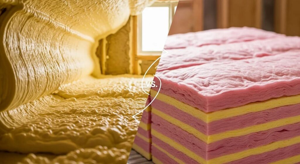 Spray Foam vs. Fiberglass: Efficiency Unveiled